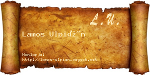 Lamos Ulpián névjegykártya